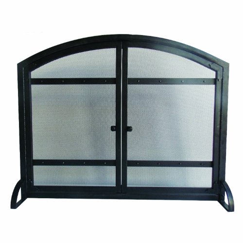 Pleasant Hearth Harper Arched Fireplace Screen with Doors - B00GBFOXGK